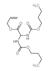 prop-2-enyl 2,2-bis(butoxycarbonylamino)acetate structure