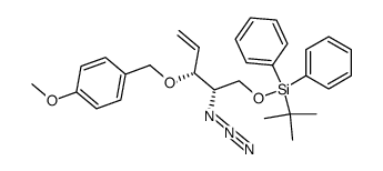 (((2S,3R)-2-azido-3-((4-methoxybenzyl)oxy)pent-4-en-1-yl)oxy)(tert-butyl)diphenylsilane Structure