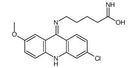 5-[(6-chloro-2-methoxyacridin-9-yl)amino]pentanamide Structure