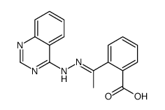 2-[C-methyl-N-(quinazolin-4-ylamino)carbonimidoyl]benzoic acid Structure