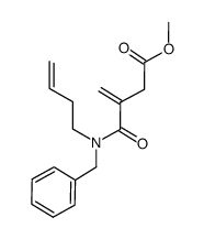 3-(benzyl-(but-3-enyl)carbamoyl)but-3-enoic acid methyl ester Structure