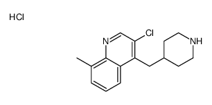 3-chloro-8-methyl-4-(piperidin-4-ylmethyl)quinoline,hydrochloride结构式