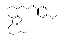 3-hexyl-4-[6-(4-methoxyphenoxy)hexyl]thiophene Structure