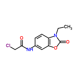 2-CHLORO-N-(3-ETHYL-2-OXO-2,3-DIHYDRO-BENZOOXAZOL-6-YL)-ACETAMIDE结构式