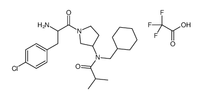 n-[(3s)-1-[(2r)-2-氨基-3-(4-氯苯基)-1-氧代丙基]-3-吡咯烷]-n-(环己基甲基)-2-甲基-丙酰胺(三氟乙酸酯)结构式