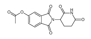 2-(2,6-dioxo-3-piperidinyl)-5-acetoxy-1H-isoindole-1,3(2H)-dione Structure