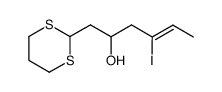 (Z)-1-[1,3]dithian-2-yl-4-iodo-hex-4-en-2-ol结构式