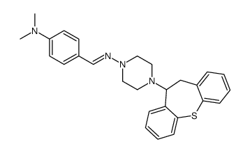 1-Piperazinamine, 4-(10,11-dihydrodibenzo(b,f)thiepin-10-yl)-N-((4-(di methylamino)phenyl)methylene)-结构式