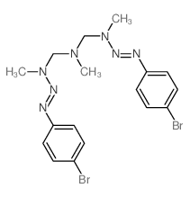 N-(4-bromophenyl)diazenyl-N-[[(4-bromophenyl)diazenyl-methyl-amino]methyl]-N,N-dimethyl-methanediamine structure