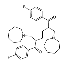 2,5-Bis-azepan-1-ylmethyl-1,6-bis-(4-fluoro-phenyl)-hexane-1,6-dione Structure