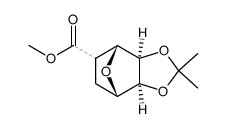 exo-2,3-O,O-isopropylidene-2,3-dihydroxy-exo-6-methoxycarbonyl-7-oxabicyclo(2.2.1)heptane结构式