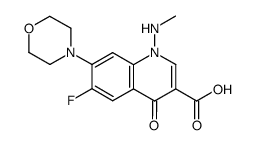 6-Fluoro-1,4-dihydro-1-methylamino-7-(4-morpholinyl)-4-oxo-3-quinolinecarboxylic acid Structure