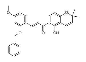 3-(2-Benzyloxy-4-methoxyphenyl)-1-(2,2-dimethyl-5-hydroxy-2H-1-benzopyran-6-yl)-2-propen-1-on Structure