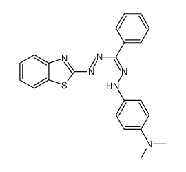 1-(p-dimethylaminophenyl)-3-phenyl-5-(2-benzothiazolyl)formazan Structure