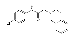 N-(4-chlorophenyl)-2-(3,4-dihydro-1H-isoquinolin-2-yl)acetamide结构式