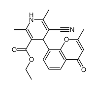 Ethyl 5-cyano-2,6-dimethyl-4-(2-methyl-4-oxo-4H-chromen-8-yl)-1,4-dihydropyridine-3-carboxylate Structure