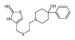 1-[2-[(2-amino-1,3-thiazol-4-yl)methylsulfanyl]ethyl]-4-phenylpiperidin-4-ol结构式