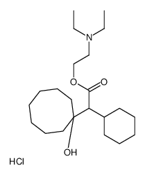 2-(diethylamino)ethyl 2-cyclohexyl-2-(1-hydroxycyclooctyl)acetate,hydrochloride Structure