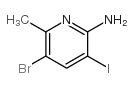 6-氨基-3-溴-5-碘-2-甲基吡啶结构式