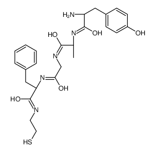 (2S)-2-amino-3-(4-hydroxyphenyl)-N-[(2R)-1-oxo-1-[[2-oxo-2-[[(2S)-1-oxo-3-phenyl-1-(2-sulfanylethylamino)propan-2-yl]amino]ethyl]amino]propan-2-yl]propanamide Structure