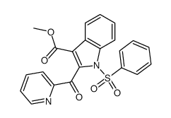 1-Benzenesulfonyl-2-(pyridine-2-carbonyl)-1H-indole-3-carboxylic acid methyl ester Structure