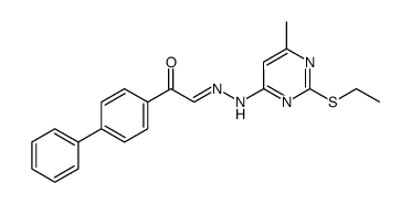 biphenyl-4-yl-oxo-acetaldehyde (2-ethylsulfanyl-6-methyl-pyrimidin-4-yl)-hydrazone Structure