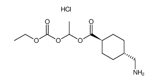 1-(ethyloxycarbonyloxy)ethyl trans-4-aminomethylcyclohexanecarboxylate hydrochloride Structure