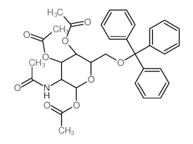 a-D-Glucopyranose,2-(acetylamino)-2-deoxy-6-O-(triphenylmethyl)-, 1,3,4-triacetate picture