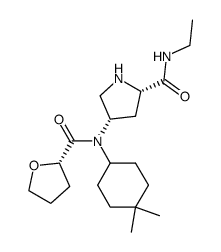 (4S)-4-[(4,4-dimethylcyclohexyl)((S)-tetrahydrofuran-2-ylcarbonyl)amino]-N-ethyl-L-prolineamide Structure