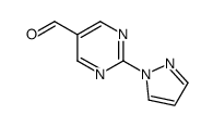 2-pyrazol-1-ylpyrimidine-5-carbaldehyde结构式