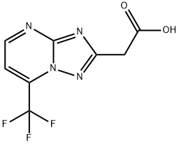 2-[7-(三氟甲基)-[1,2,4]三唑并[1,5-A]嘧啶-2-基]乙酸结构式