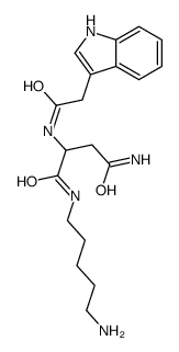 N-(5-aminopentyl)-2-[[2-(1H-indol-3-yl)acetyl]amino]butanediamide Structure