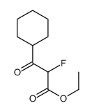 Cyclohexanepropanoic acid, alpha-fluoro-beta-oxo-, ethyl ester (9CI) Structure