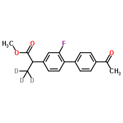 2-(4’-Acetyl-2-fluoro-biphenyl-4-yl)propionic Acid-d3 Methyl Ester Structure