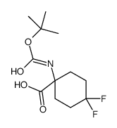 1-tert-butoxycarbonylamino-4,4-difluoro-cyclohexanecarboxylic acid structure