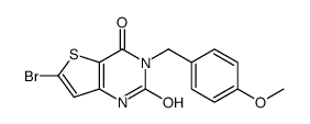 6-Bromo-3-(4-Methoxy-benzyl)-1H-thieno[3,2-d]pyrimidine-2,4-dione结构式