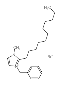 1H-Imidazolium, 1-methyl-3- (phenylmethyl)-2-undecyl-, bromide structure