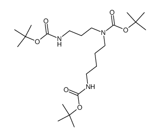 N1,N4,N8-tri-tert-butoxycarbonylspermidine结构式