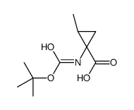 (1S,2S)-N-BOC-1-Amino-2-methylcyclopropanecarboxylic acid结构式