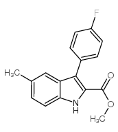 3-(4-氟苯基)-5-甲基吲哚-2-羧酸甲酯结构式