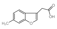 2-(6-甲基-1-苯并呋喃-3-基)乙酸结构式