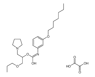 oxalic acid,(1-propoxy-3-pyrrolidin-1-ylpropan-2-yl) N-(3-heptoxyphenyl)carbamate结构式