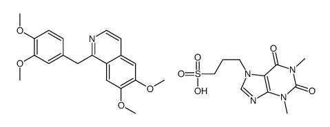 1-[(3,4-dimethoxyphenyl)methyl]-6,7-dimethoxyisoquinoline,3-(1,3-dimethyl-2,6-dioxopurin-7-yl)propane-1-sulfonic acid结构式