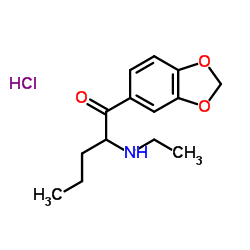 1-(1,3-Benzodioxol-5-yl)-2-(ethylamino)-1-pentanone hydrochloride (1:1) Structure