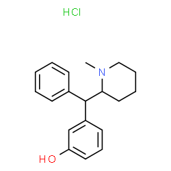 3-[(1-methyl-2-piperidyl)-phenyl-methyl]phenol hydrochloride structure