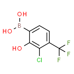 3-Chloro-2-hydroxy-4-(trifluoromethyl)phenylboronic acid Structure