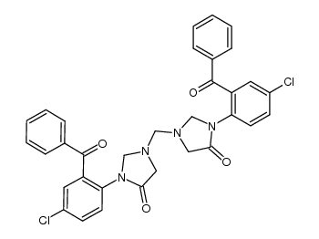 N,N'-methylenebis[3-(2-benzoyl-4'-chloro)phenyl]-4-imidazolidinone Structure