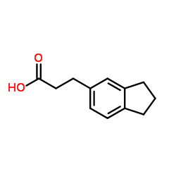 3-(2,3-Dihydro-1H-inden-5-yl)propanoic acid结构式