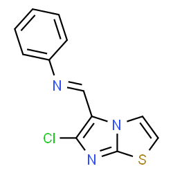 N-[(6-CHLOROIMIDAZO[2,1-B][1,3]THIAZOL-5-YL)METHYLENE]-N-PHENYLAMINE structure