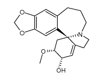 1,6-Didehydro-3β-methoxy-15,16-[methylenebis(oxy)]-11a-homoerythrinan-2β-ol structure